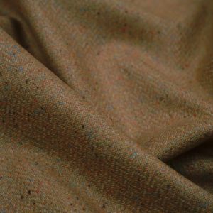 Wełna Kostiumowa Typu Tweed Beżowo- Pomarańczowa