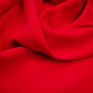 Krepa Sukienkowa I Kostiumowa Czerwona